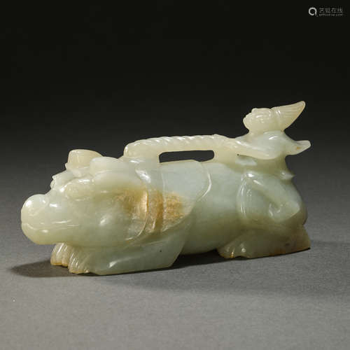 Han Dynasty Hetian Jade Beast