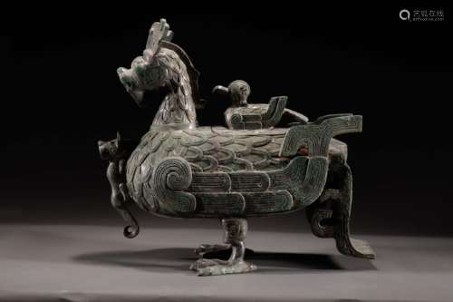 Spring and Autumn Bronze Bird Zun