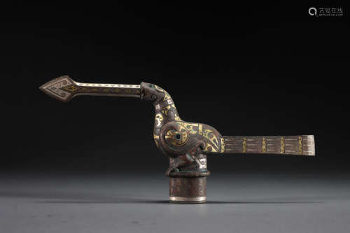 gold and silver walking stick in Han Dynasty