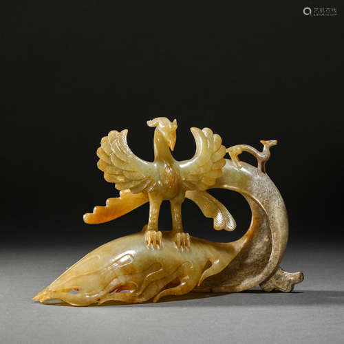 Han Dynasty Hetian jade and phoenix ornaments