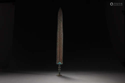 Han Dynasty wrong gold and silver bronze sword