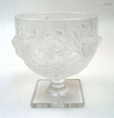 A Lalique `Elisabeth` crystal vase, designed by Marc Lalique...