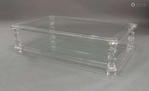 Maison Romeo, French, circa 1970, a Perspex and glass two ti...