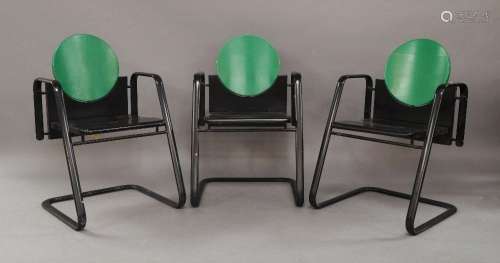 Martin Stoll, a set of three Post Modern G-Pino chairs, c.19...