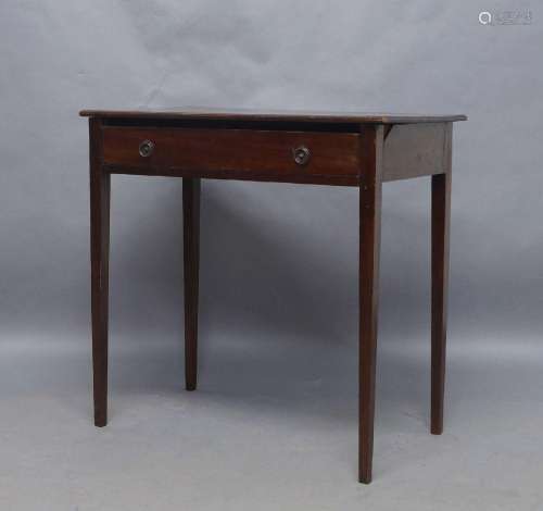 A late Victorian mahogany side table, circa 1880, with singl...