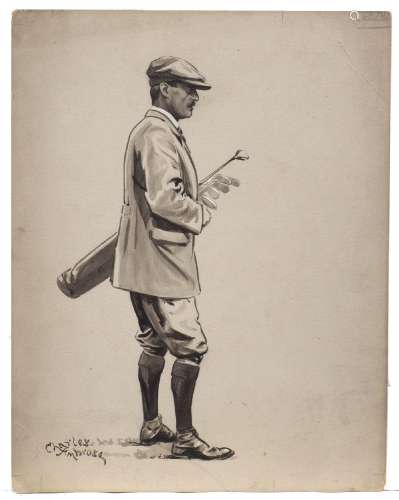 Charles Napier Ambrose, Major A J Turner RA; brush and black...
