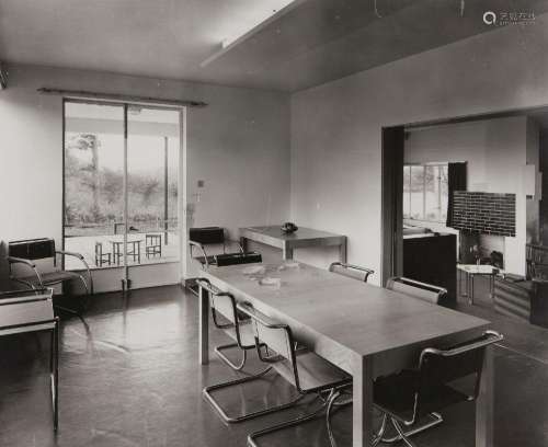 British School, mid-20th century- Modernist interior; gelati...
