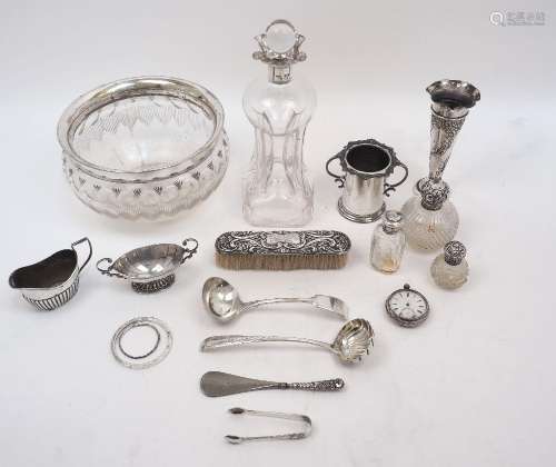 A small group of silver and silver plate, comprising: a silv...