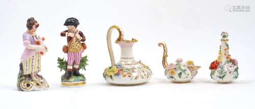 A group of Derby porcelain, to include: two Stevenson & ...