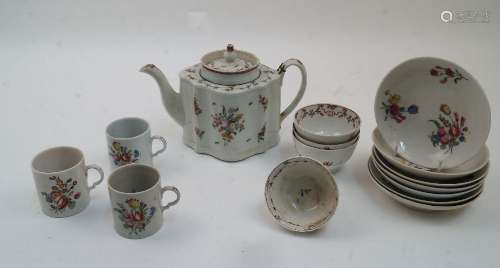 An English composite porcelain part tea and coffee service, ...