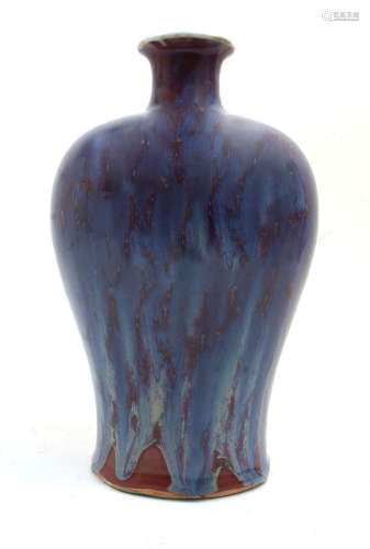 A Chinese porcelain purple flambé vase, Republic Period, of ...