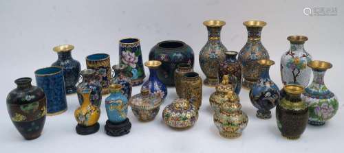 A collection of Chinese cloisonné enamel wares, 20th century...