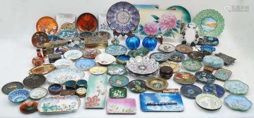 A large collection of Chinese cloisonné enamel wares, 20th c...