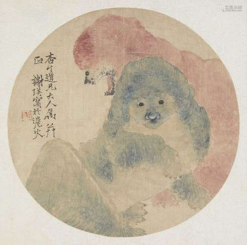 XIE YING (Chinese, 19th century), ink and colour on silk, st...
