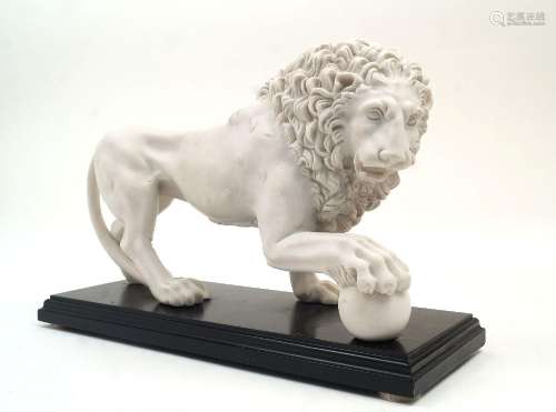 A composite marble model of the Medici Lion, typically model...