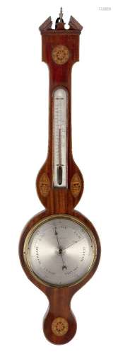 A George III mahogany and inlaid banjo barometer, by C. Gerl...