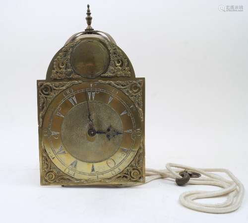 A brass lantern clock, by George Clarke, London, made for th...