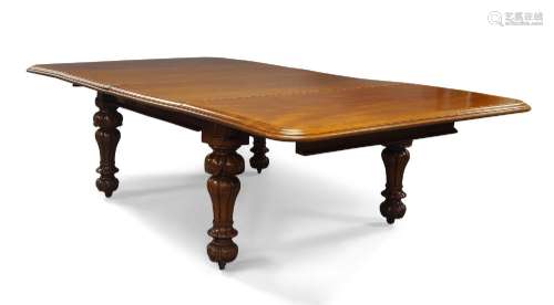 A Victorian mahogany extending dining table, circa 1860, on ...