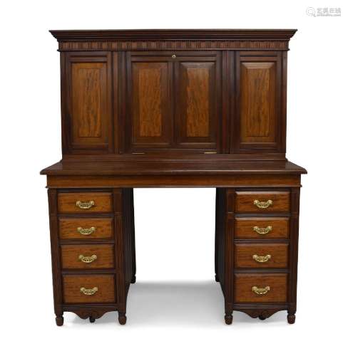 An Edwardian mahogany secretaire desk cabinet by Sopwith &am...
