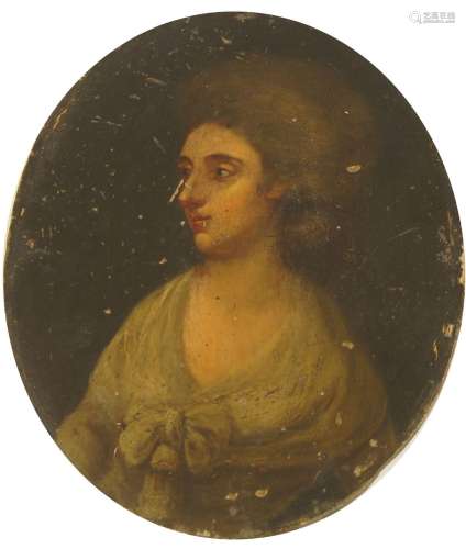 British School, late 18th century- Portrait of a lady quarte...