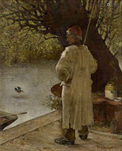 Davidson Knowles, RBA, British fl.1878-1909- The Fisherman`s...