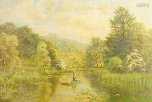 John Bonny, British 1874-1948- River landscape; oil on canva...