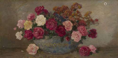 Camille Matisse,  French, early-mid 19th century- Roses in a...