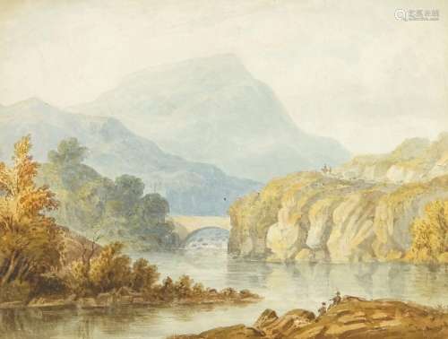 Ralph W. Lucas, British 1796-1874- Mountainous landscape wit...