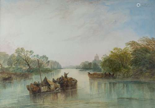 George Clarkson Stanfield, British 1828-1878- Bray on Thames...