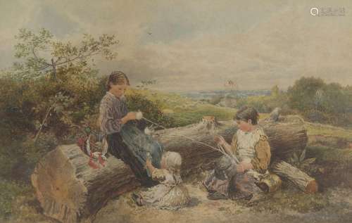 After Myles Birket Foster, RWS, British 1825-1899- The young...