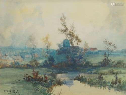 Robert Scott Temple, British c.1850-1937- Waterside views; w...