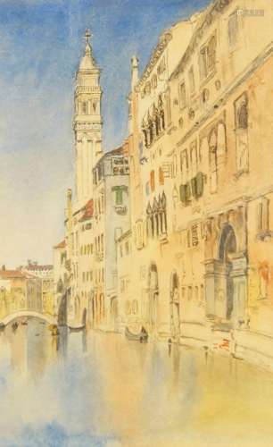 British School, late 19th century- View of a Venetian canal;...