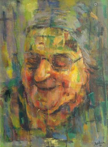 Jack Berkman, American 1908-1999- Portrait of a woman; oil o...