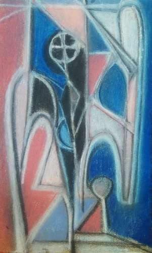 Leon Zack, Russian 1892-1980- Abstract composition; pastel o...
