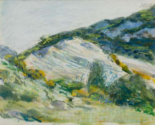 Rene Fendt, Swiss 1948-1995- Provencal Landscape; watercolou...