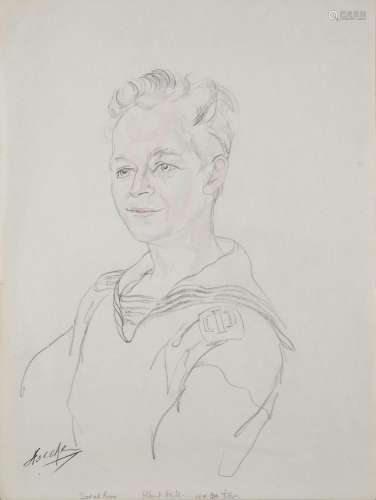 Athene Andrade, British 1908-1973- Portrait studies from WWI...