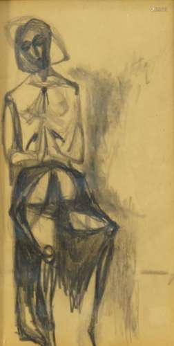 David Ramsay, British, mid-20th century- Seated figure; oil ...
