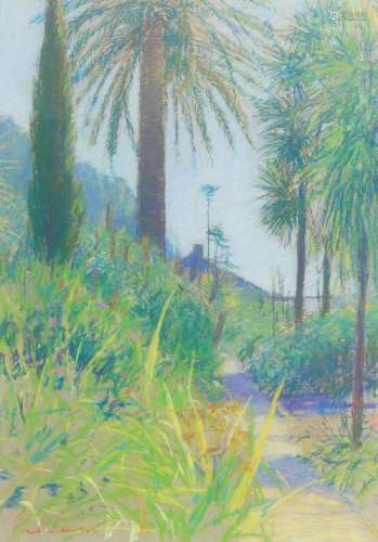 Paul Lewin, British b.1967- View of a path through palms; co...
