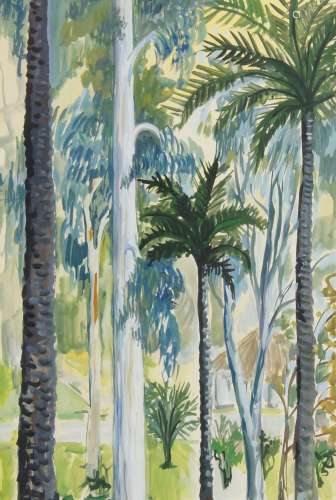 British School, mid/late-20th century- View of a palm grove;...