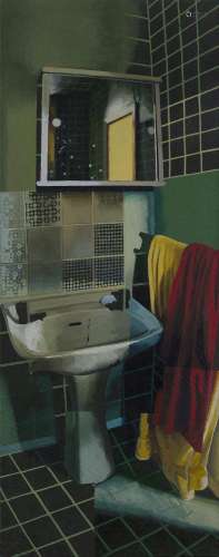 Toby Ziegler, British b.1972- Blue Bathroom, 1999; oil on ca...