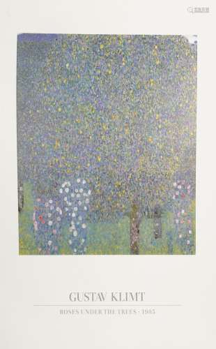 After Gustav Klimt, Austrian 1862-1918- Roses Under The Tree...