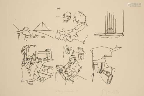 Barry Flanagan, British 1941-2009- Storyboard, 1984; etching...