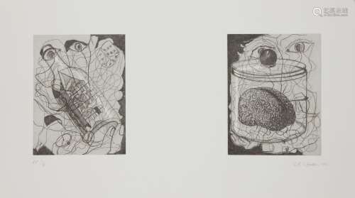 Bill Woodrow, British b.1948- Reliquary, 1996; etchings on S...