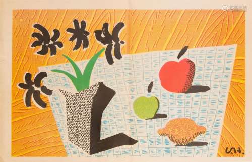 David Hockney OM CH RA, British b.1937- Two Apples, One Lemo...