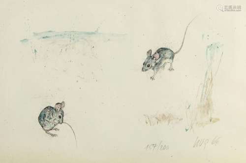 Fritz Rudolf Hug, Swiss 1921-1989- Rabbit, 1969; Squirrel, 1...