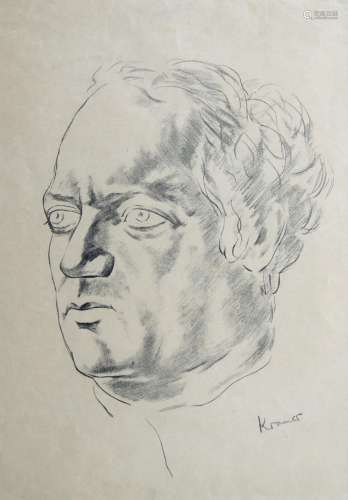 Jacob Kramer, British/Ukrainian 1892-Ã‚Â1962- Portrait head...