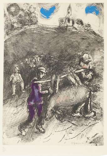 Marc Chagall, French 1887-1985- Le chameau et les batons flo...