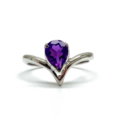 Crying Amethyst 925 Sterling Silver Ring