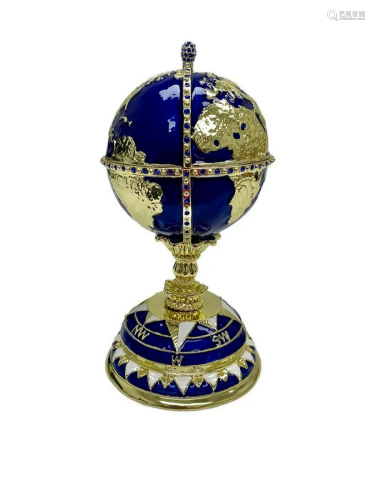 Glorious Globe Sailing Ship Faberge Egg