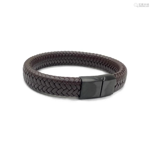 Charming Brown Leather Magnetic clasp Bracelet